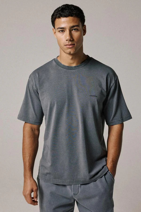 Condition Softlux Vintage Grey 3 Piece Set - Hoodie / T Shirt / Short