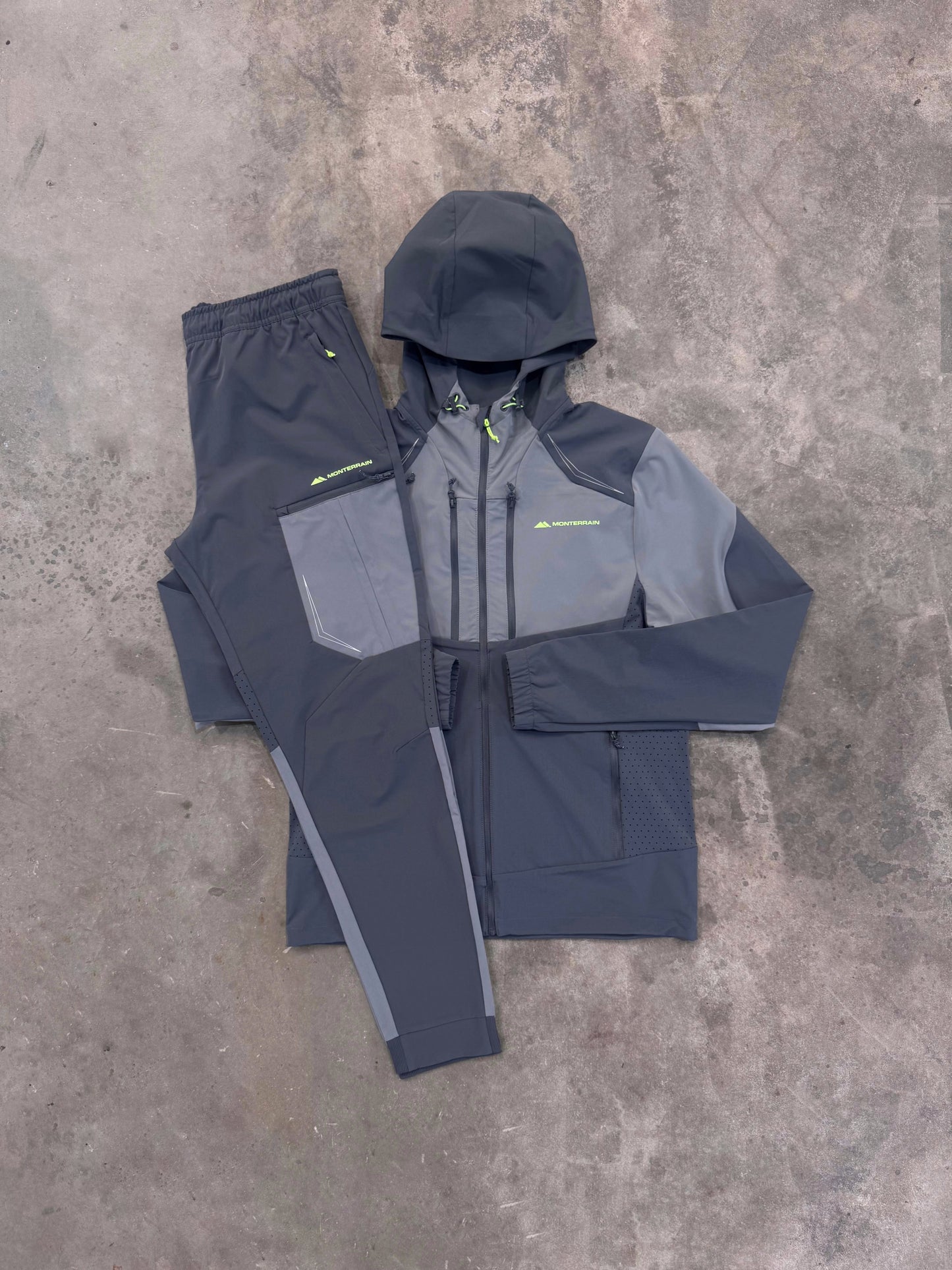 Monterrain Orbit Woven Grey Tracksuit - Jacket / Pant