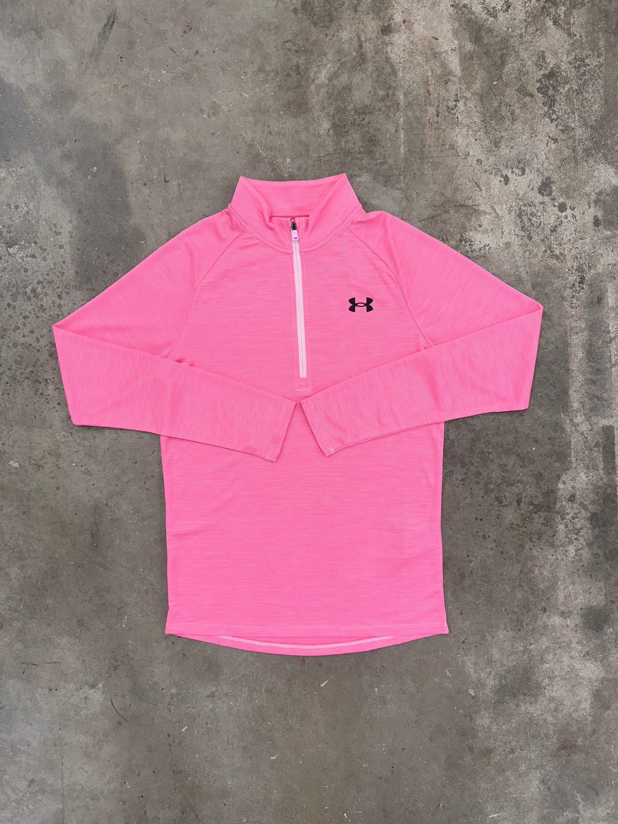 Under Armour Textured Quarter Zip - Pink
