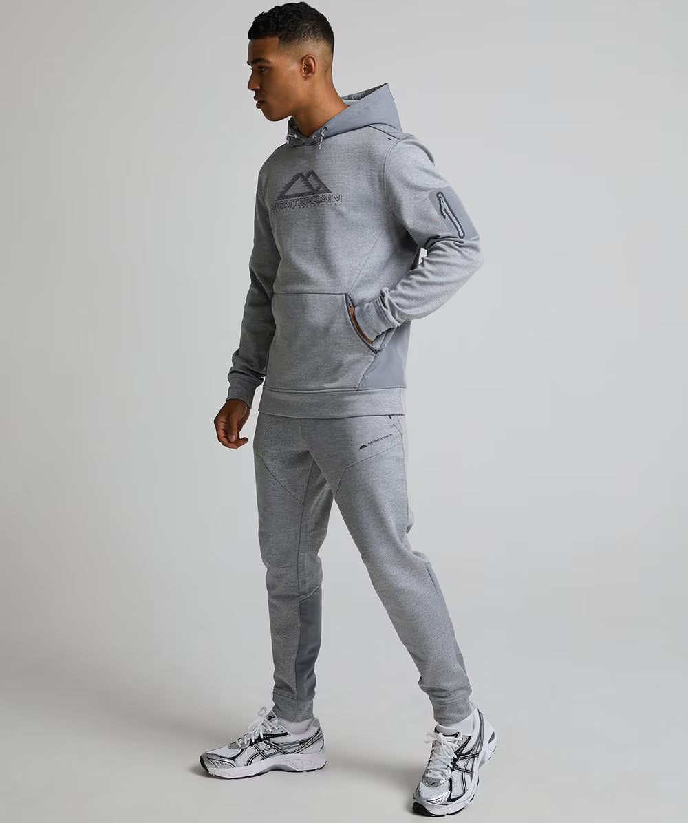 Monterrain Speed Poly 4.0 Grey Fleece Tracksuit - Hoodie / Jogger from DripModa