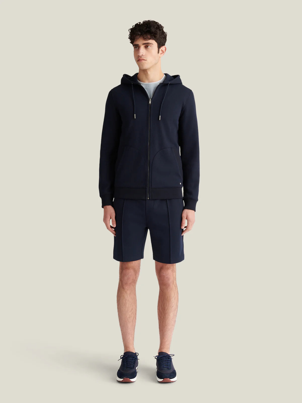 Peckham Rye Interlock Hooded Jacket - Navy from DripModa