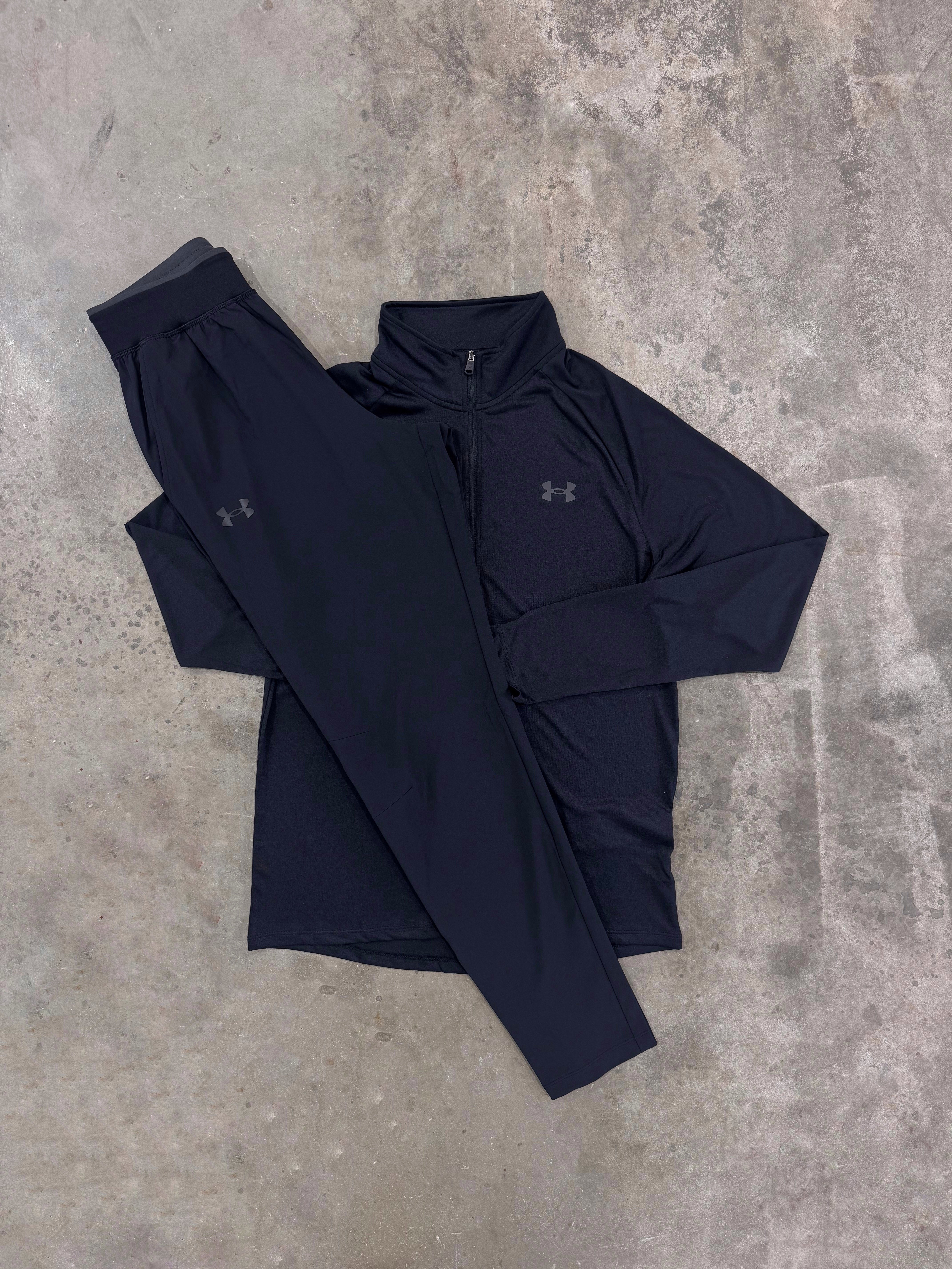 Under Armour Black Technical Set - Quarter Zip / Pant