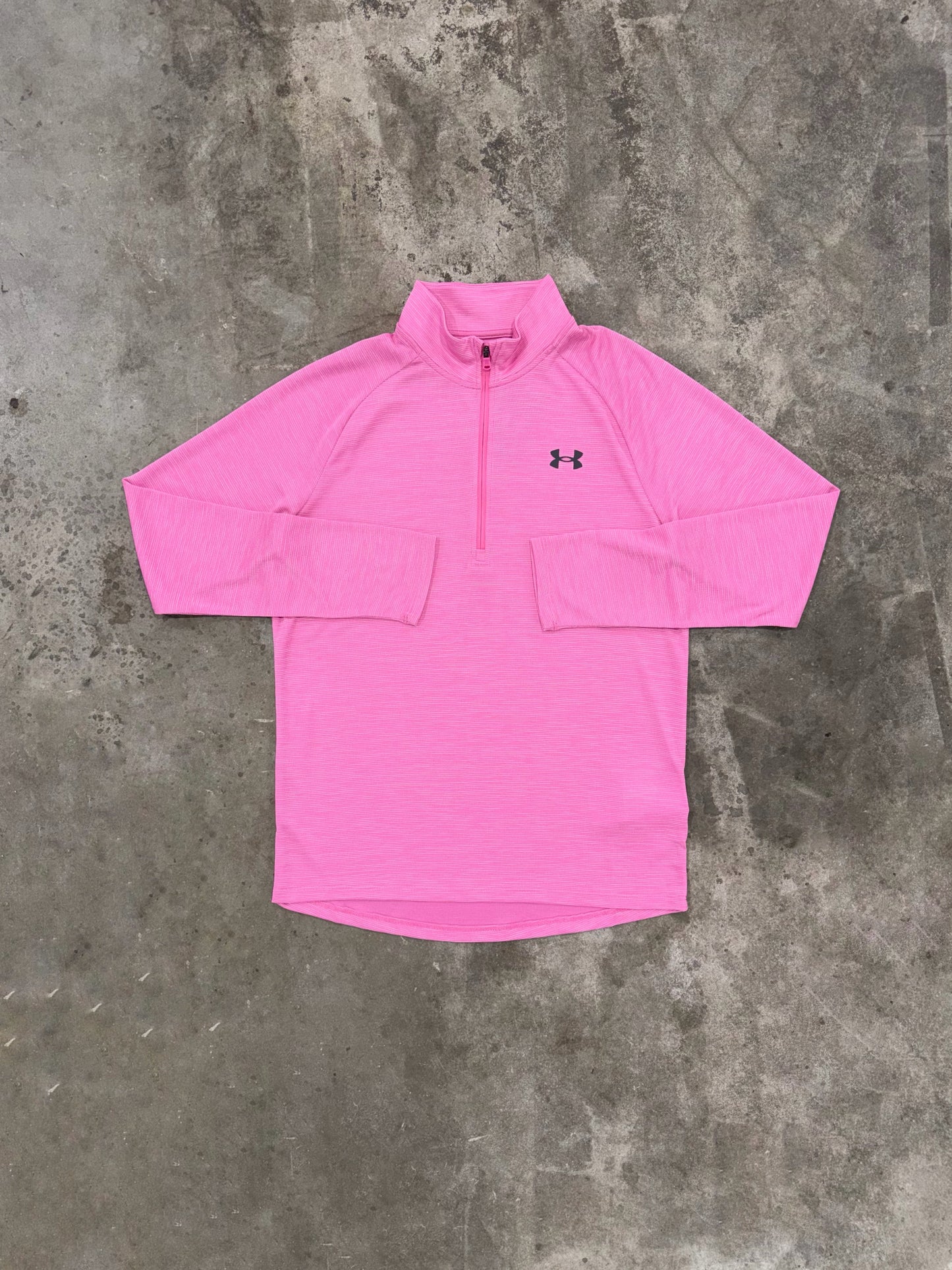 Under Armour textured Quarter Zip - Pink