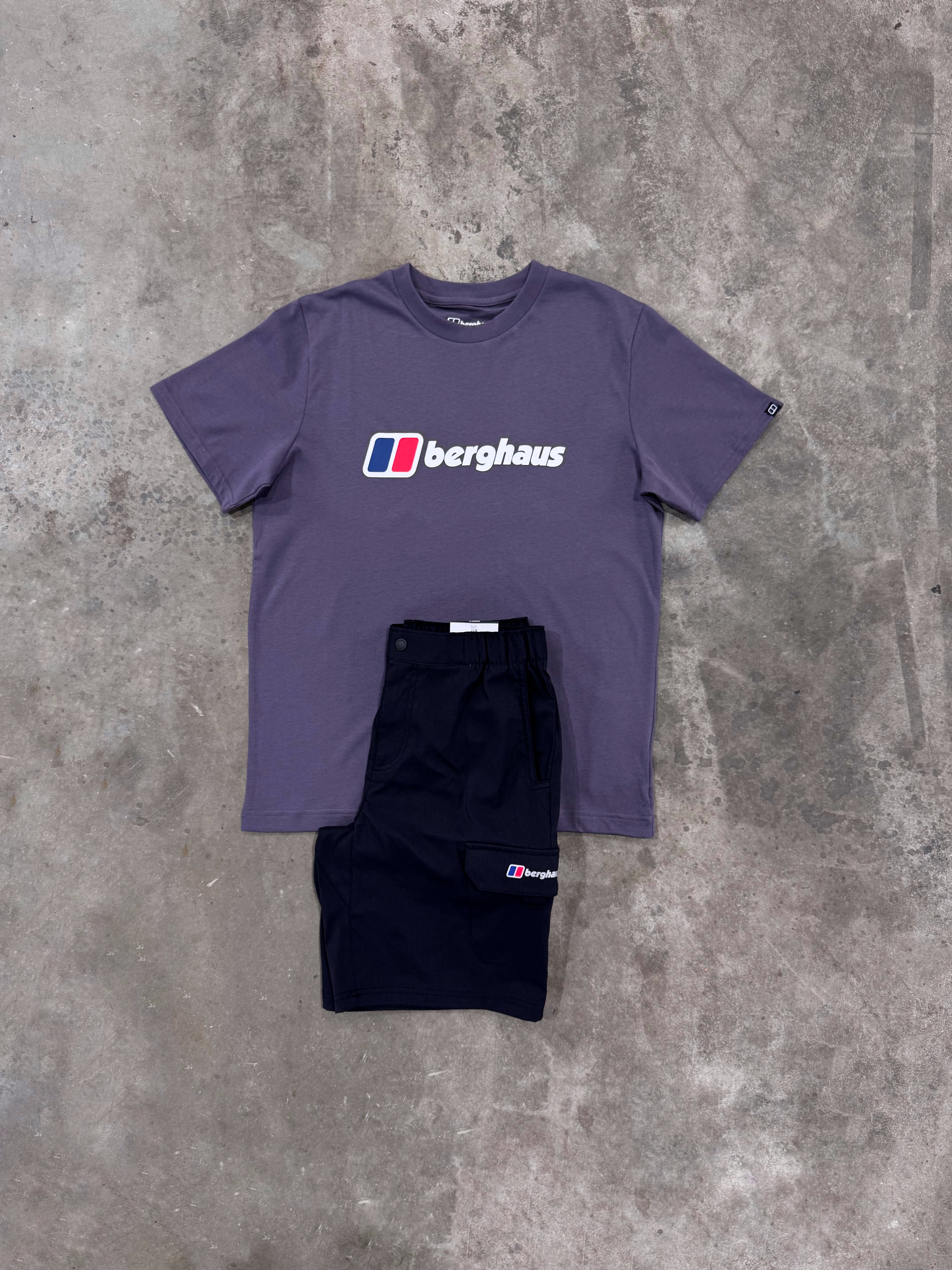 Berghaus Classic Logo Purple Set - T Shirt / Cargo Short