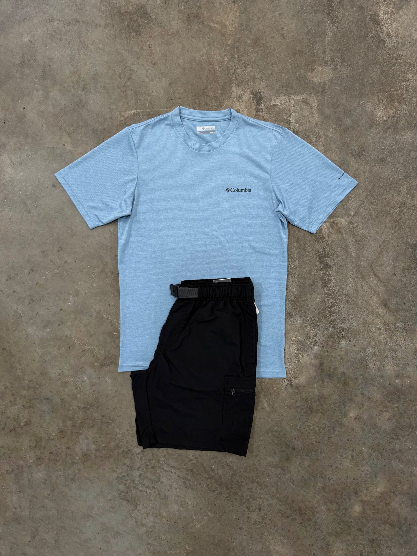 Columbia Hike Blue Heather Set - T Shirt / Short