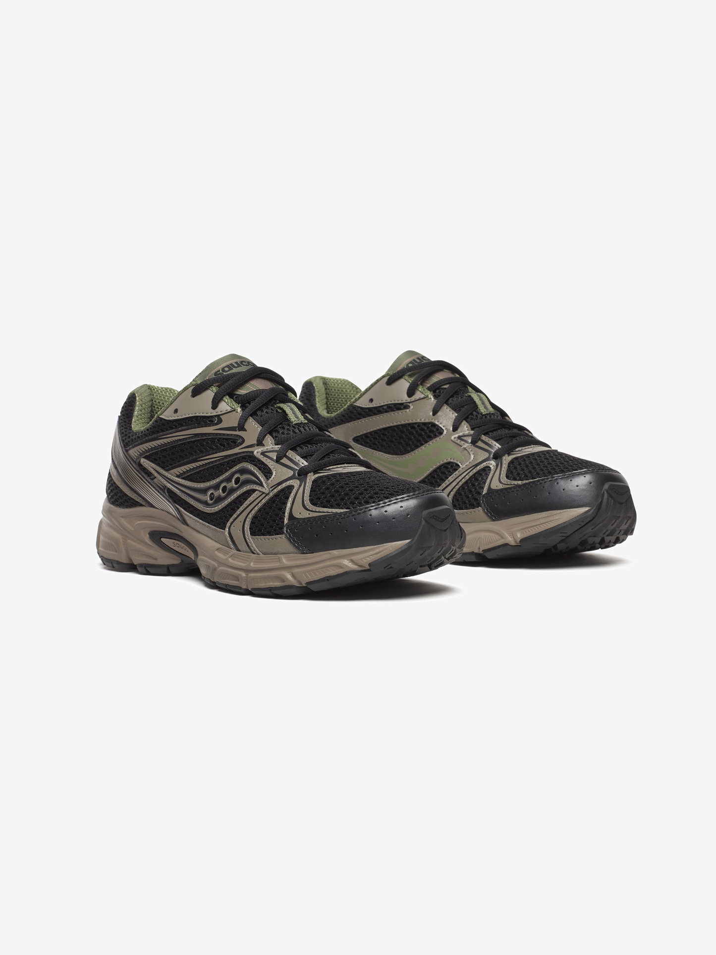 Saucony Ride Millennium Trainer - Black / Olive from DripModa