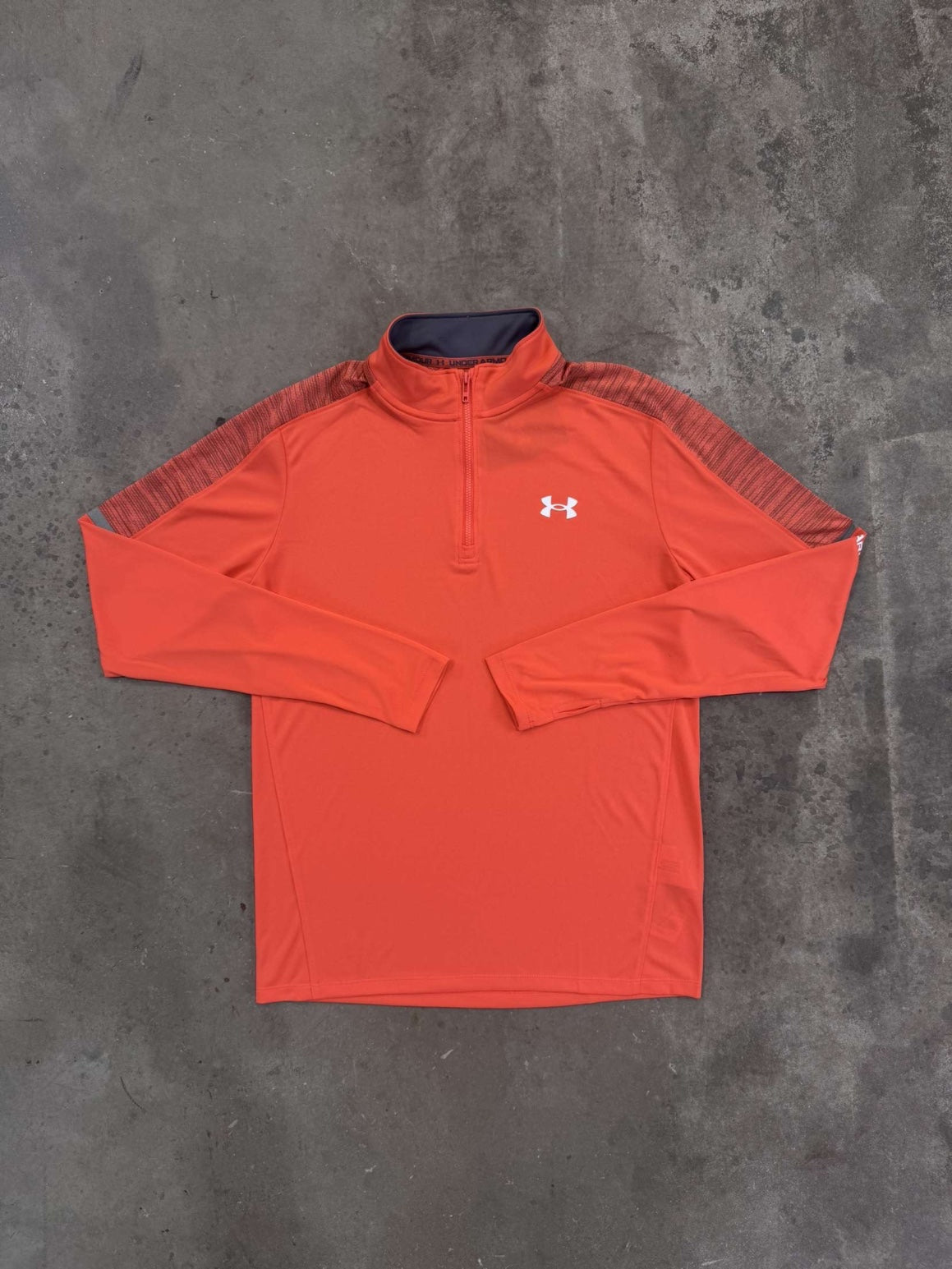 Under Armour Tech Utility Quarter Zip - Grey / Orange