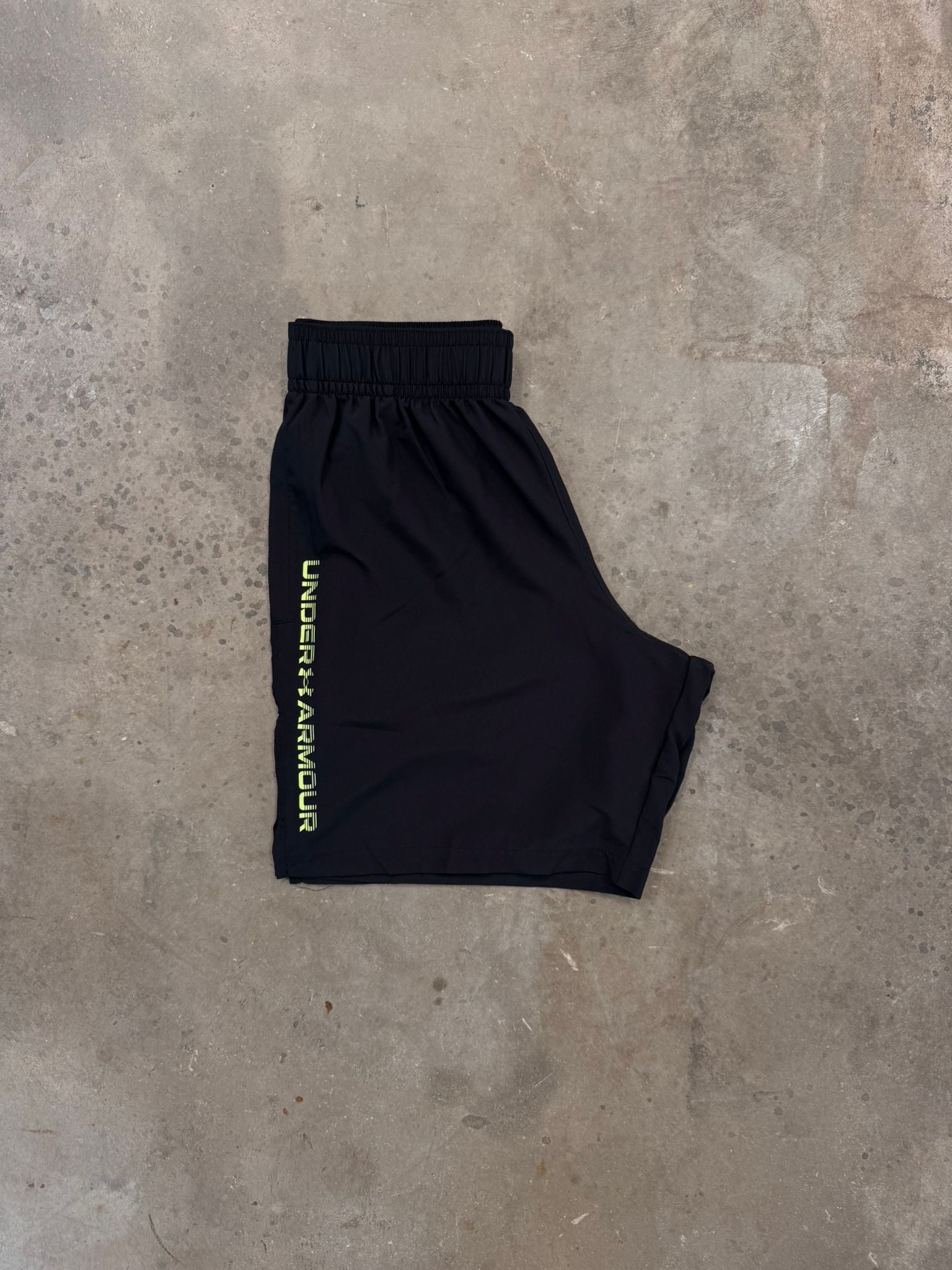 Under Armour WordMark Shorts - Black/Morph Green