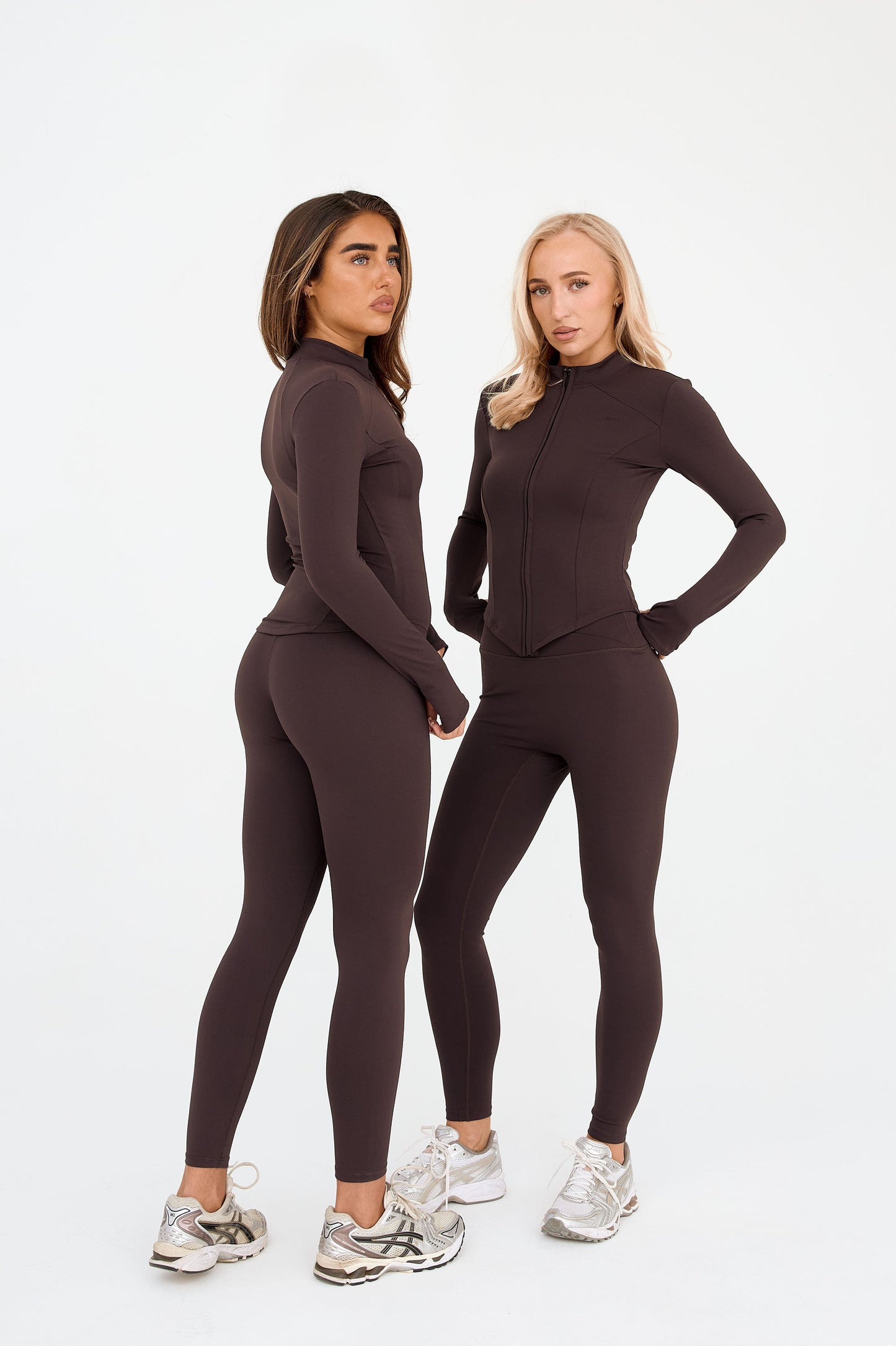 MDA Core Cocoa Zip Up Set - Zip Up Jacket / Wrap Leggings from DripModa
