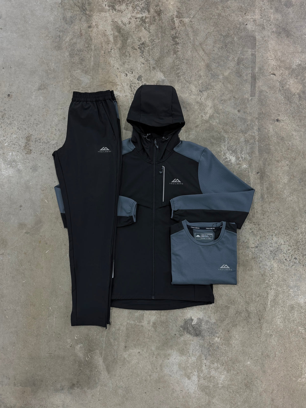Trailberg Rapid Dash 3.0 Black 3 Piece Set - Jacket / T Shirt / Pant from DripModa
