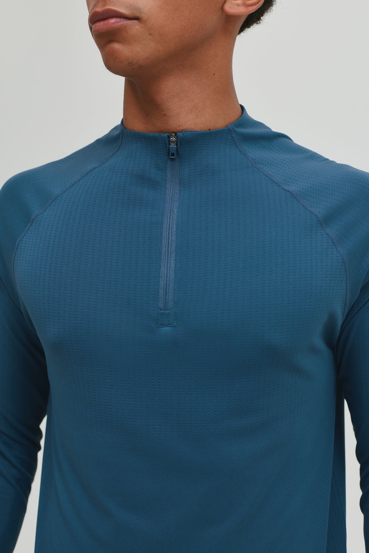Condition Core Seamless Quarter Zip - Steel Blue