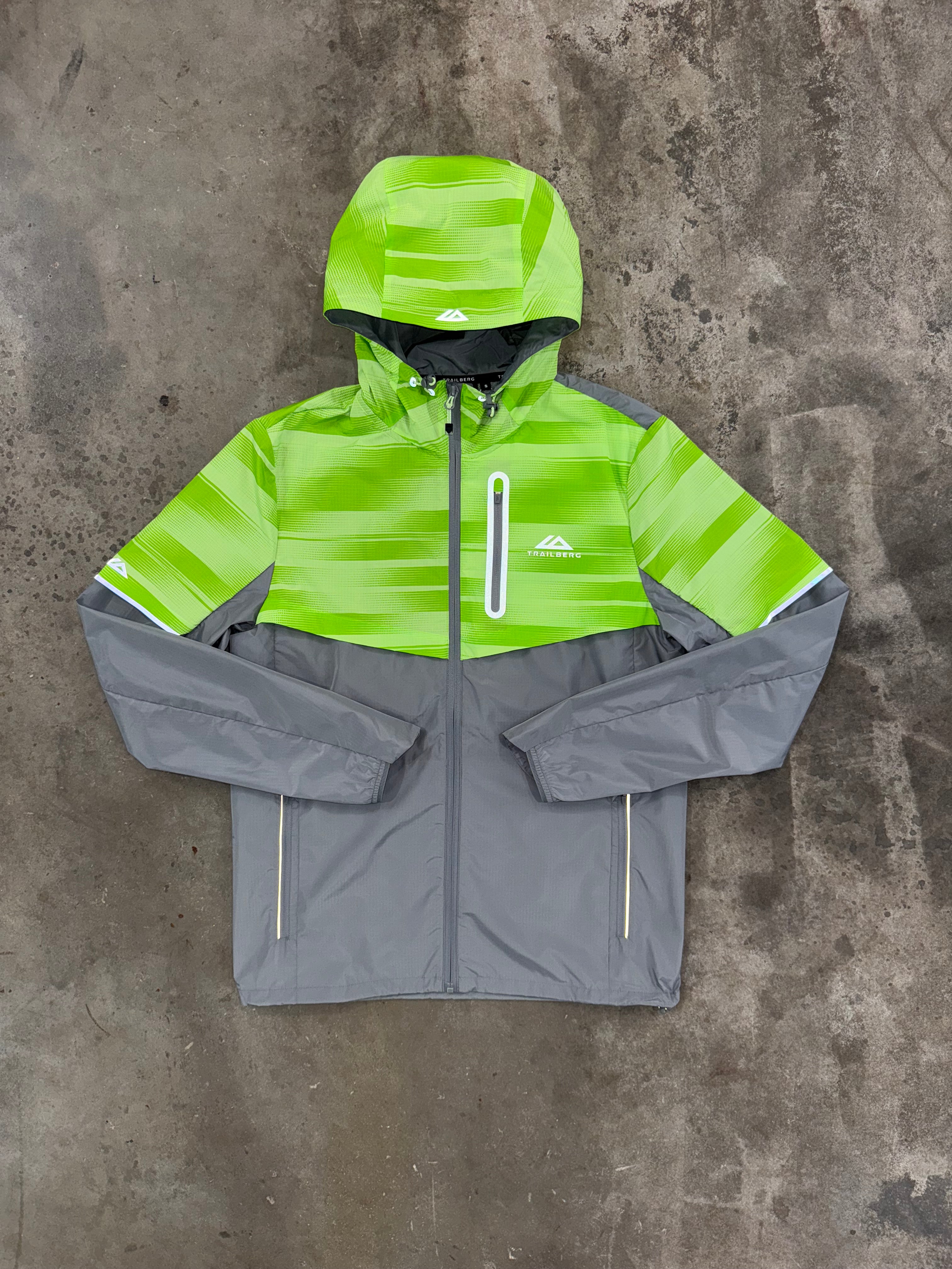 Trailberg Dimension 2.0 Windbreaker - Moon Grey / Neon Lime