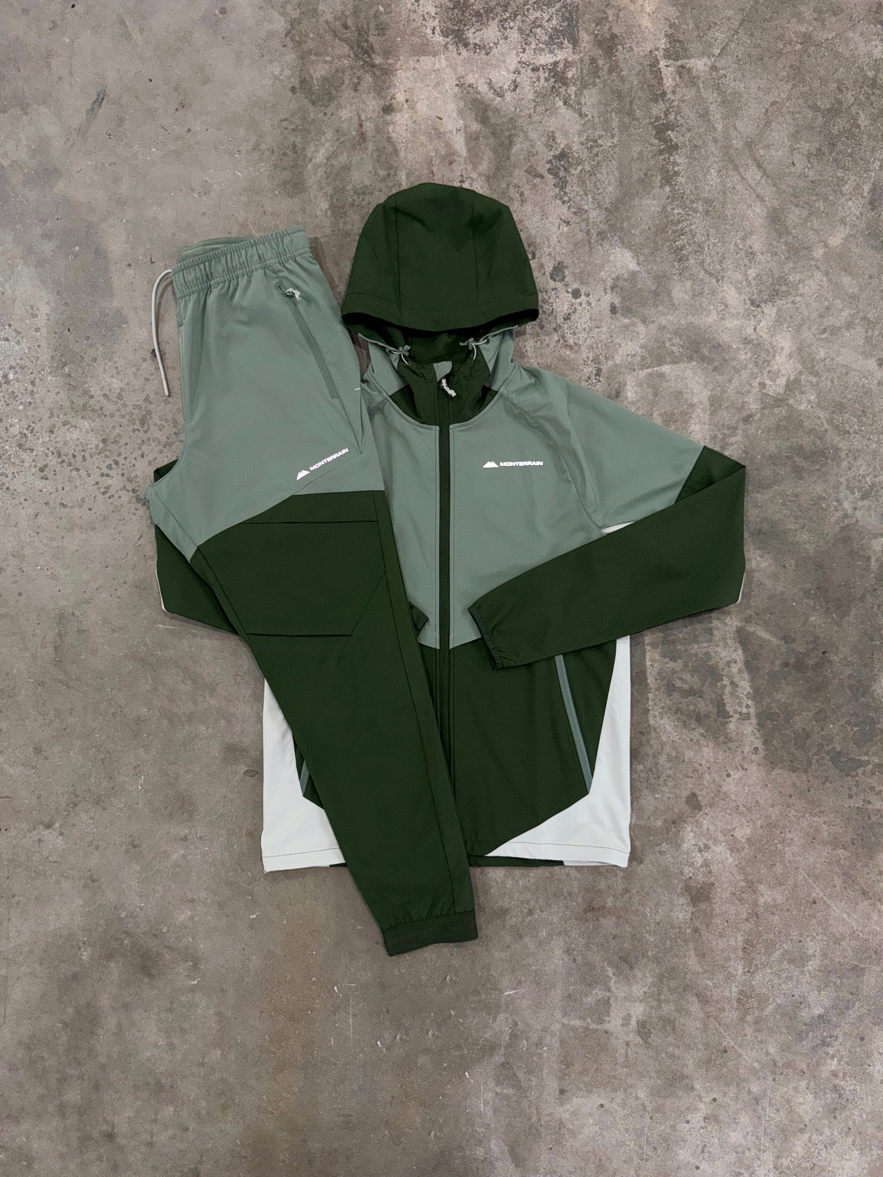 Monterrain Vault Woven Kombu Green Tracksuit - Jacket / Pant