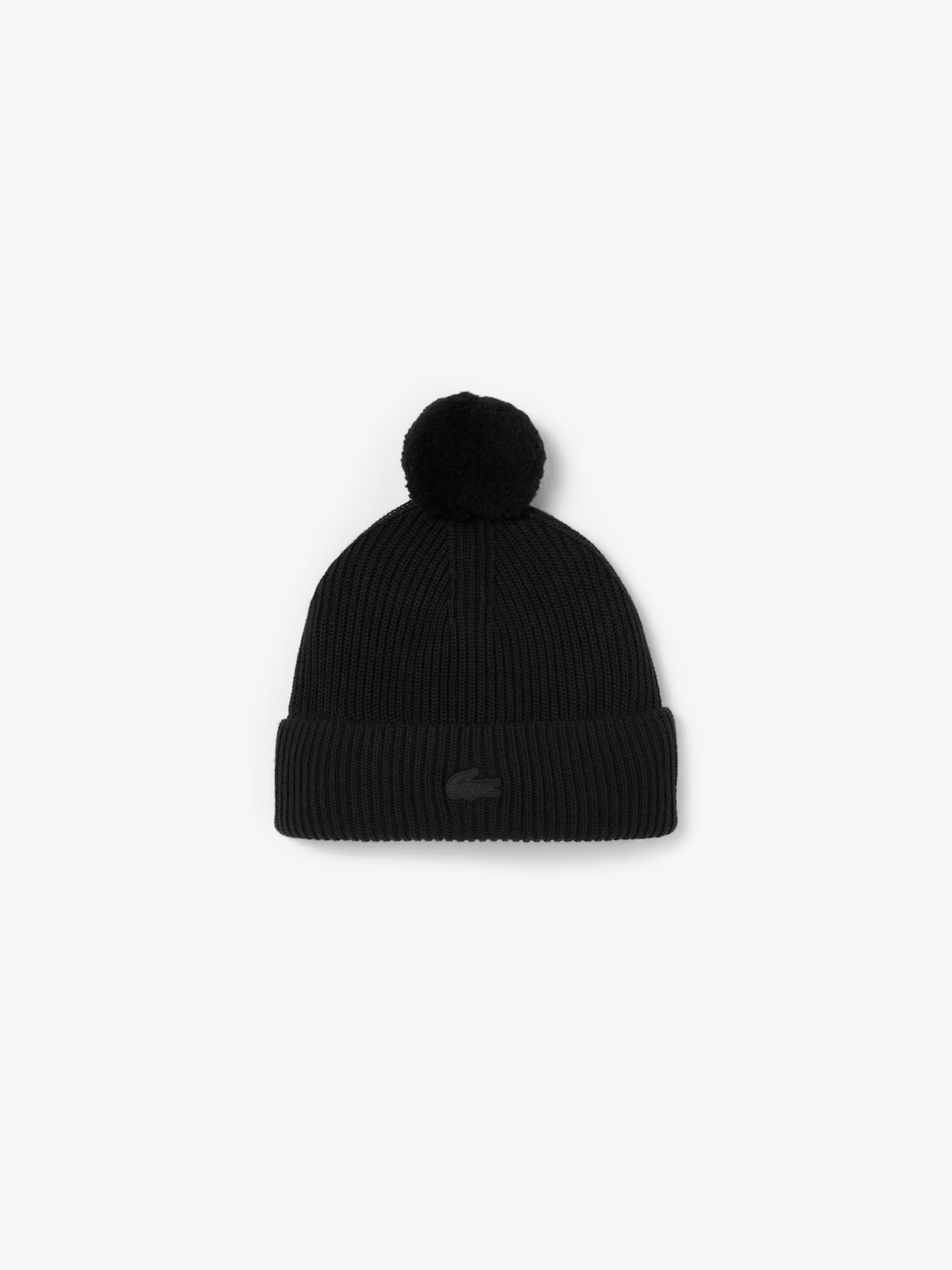 Lacoste Crocodile Stretch Beanie - Black