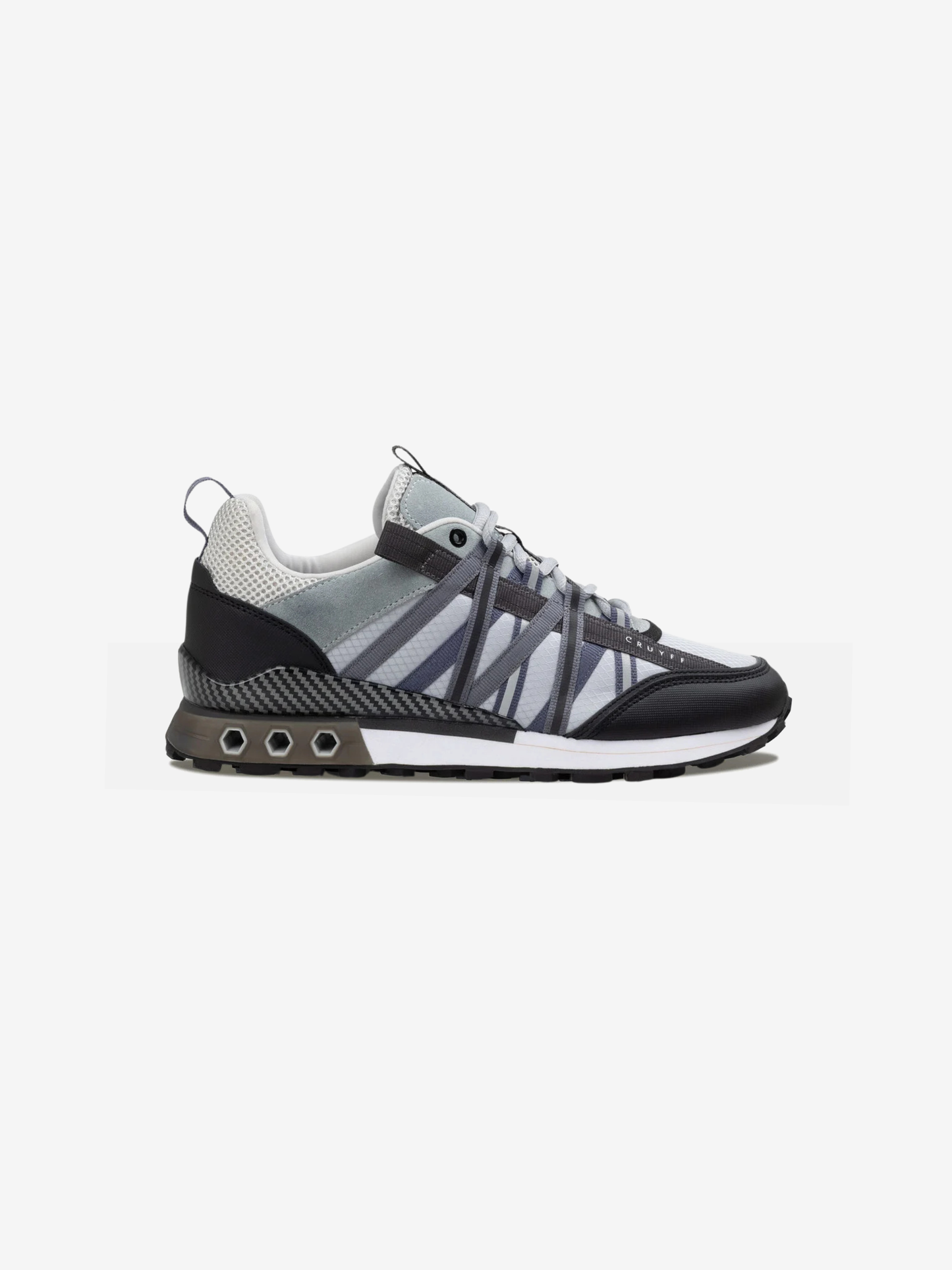 Cruyff Fearia Hex Tech Trainers - Light Grey / Blue