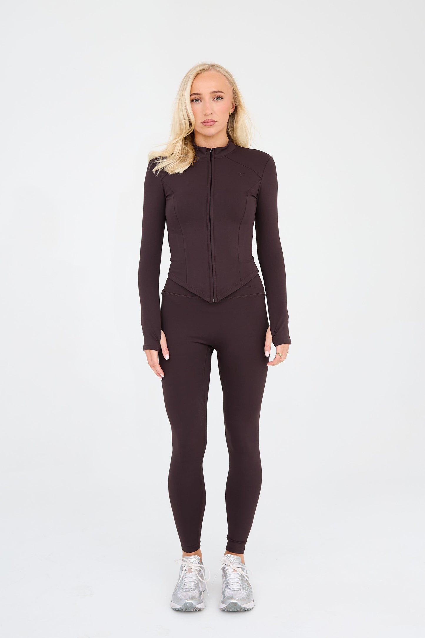 MDA Core Cocoa Zip Up Set - Zip Up Jacket / Wrap Leggings from DripModa