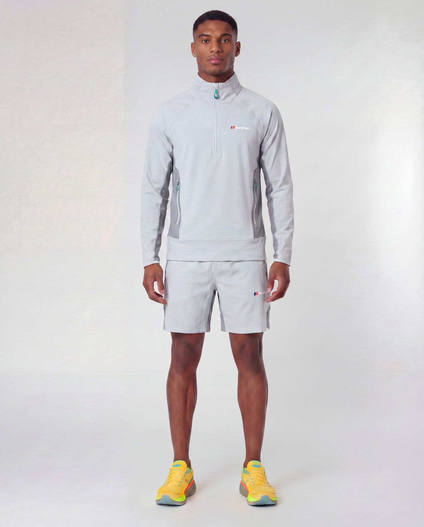 Berghaus Wavertree Light Grey Set - Quarter Zip / Short