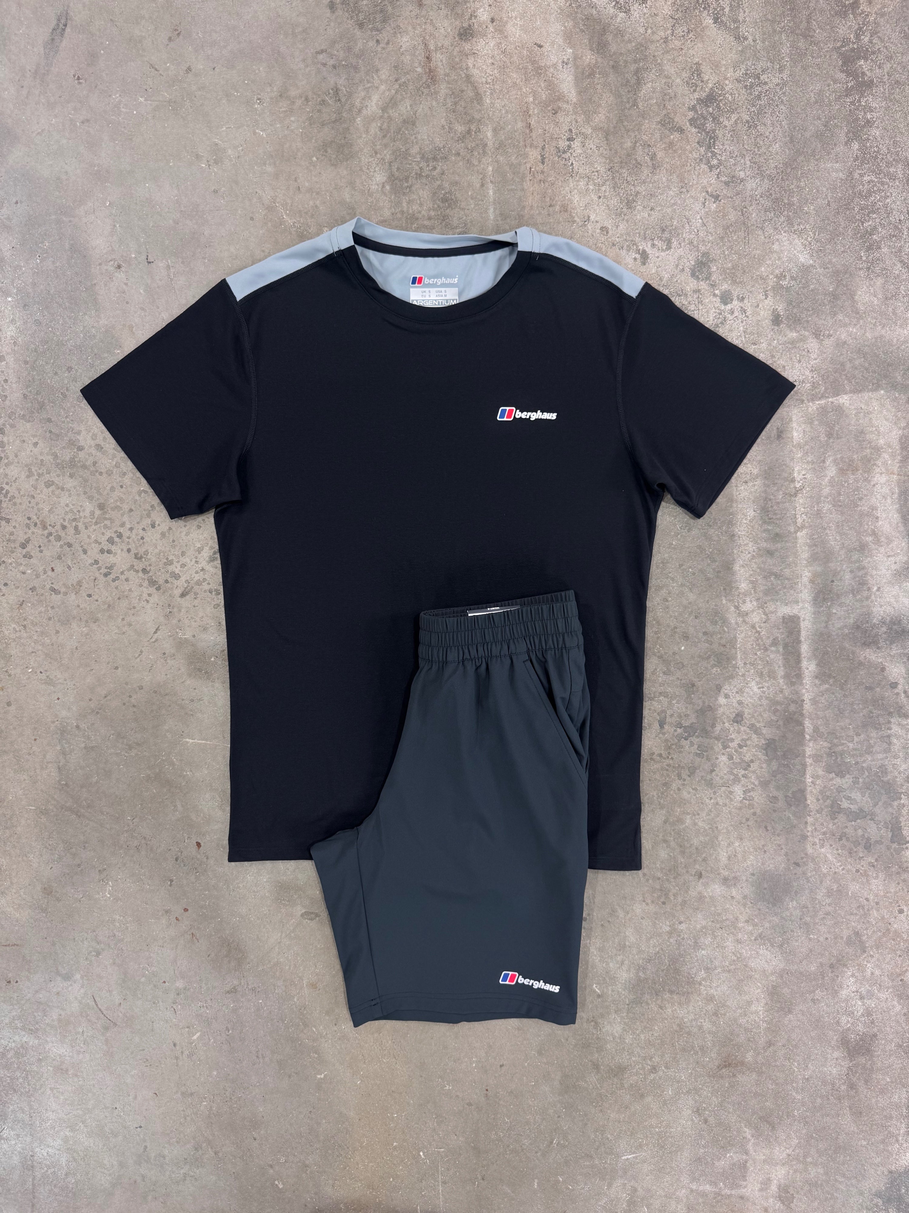 Berghaus Terrain Trek Black Set - T Shirt / Short