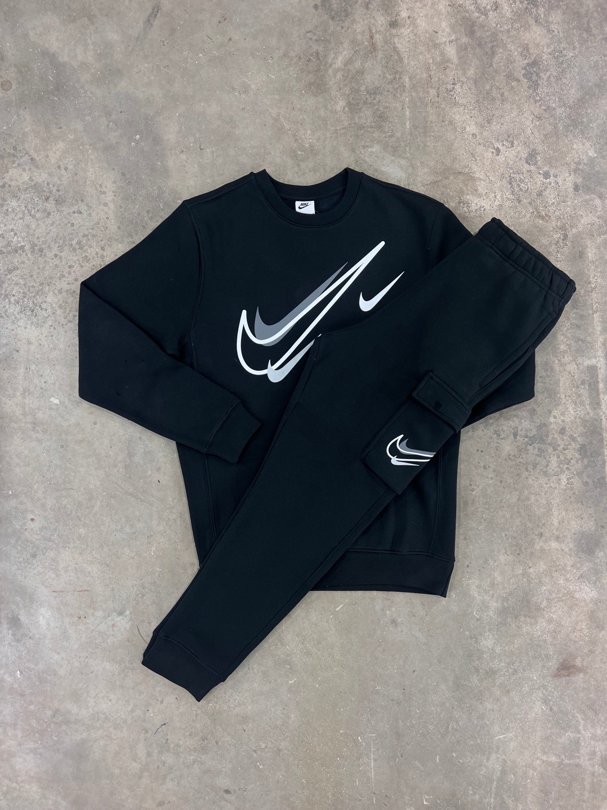 Nike Multi Swoosh TrackSuit - Black