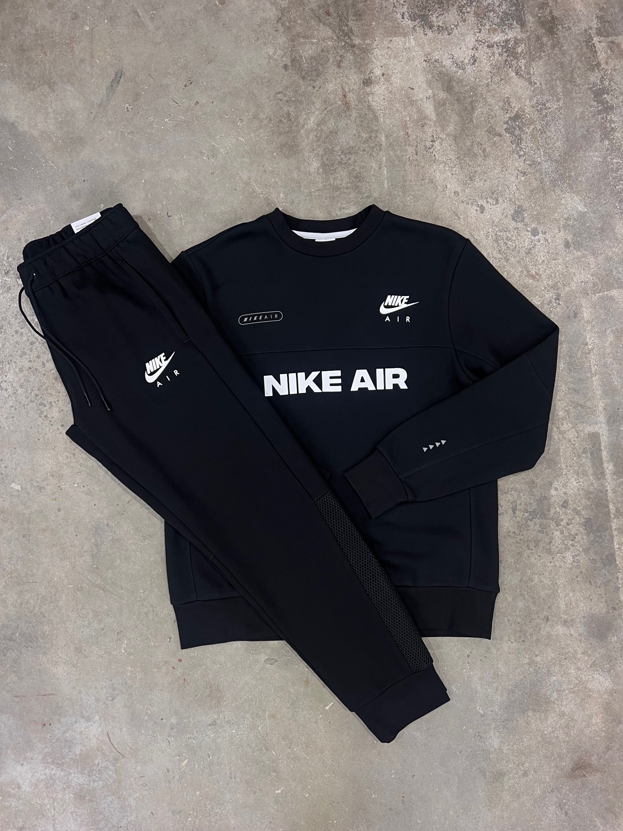 Nike Brushed Black Fleece Tracksuit