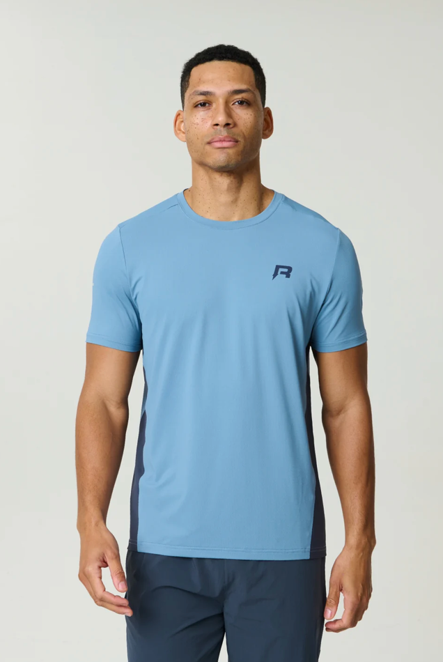 Reprimo Vortex T Shirt - Dusky Blue / Ink from DripModa