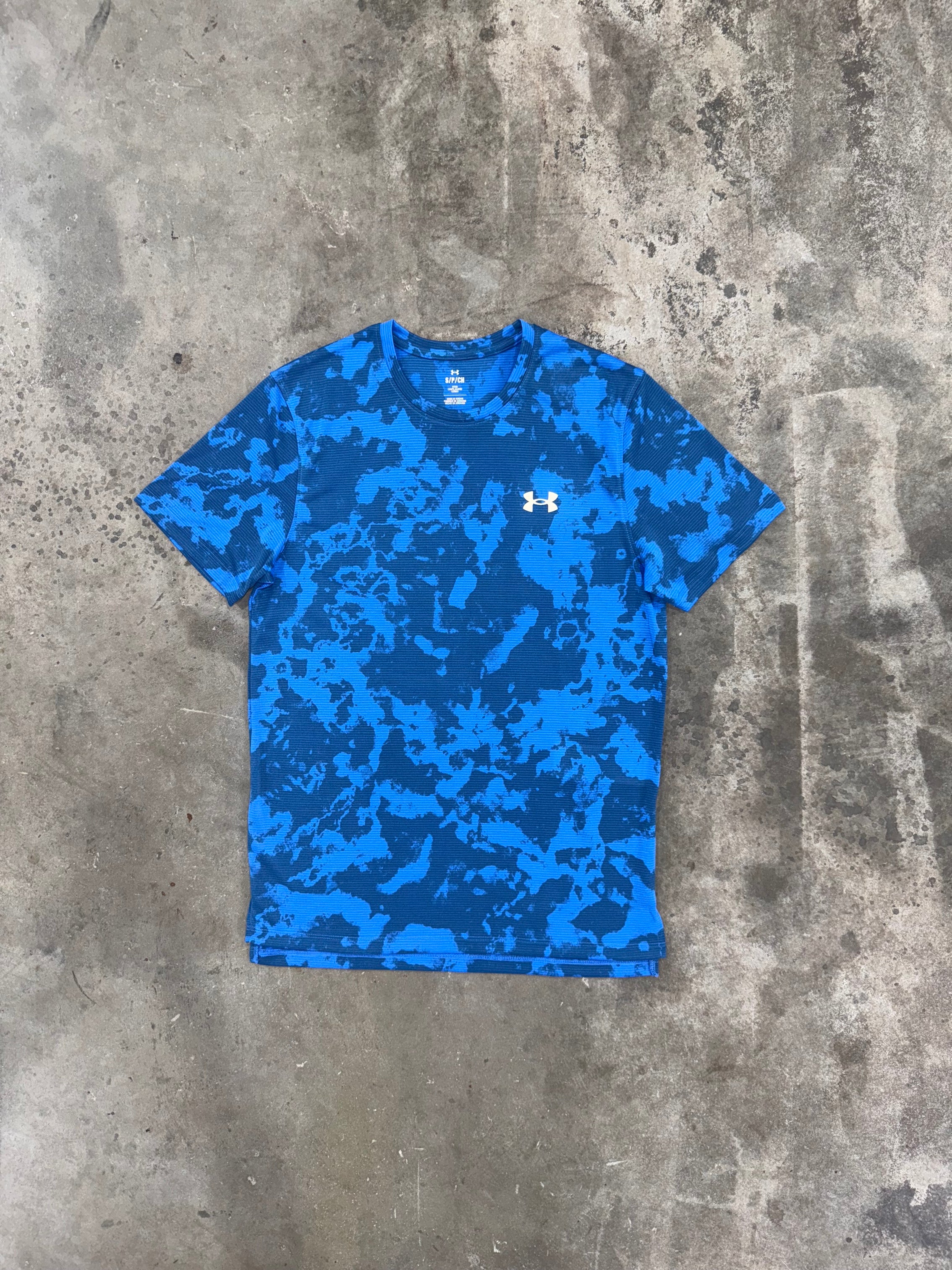 Under Armour Launch Printed T Shirt - Blue Atlantis