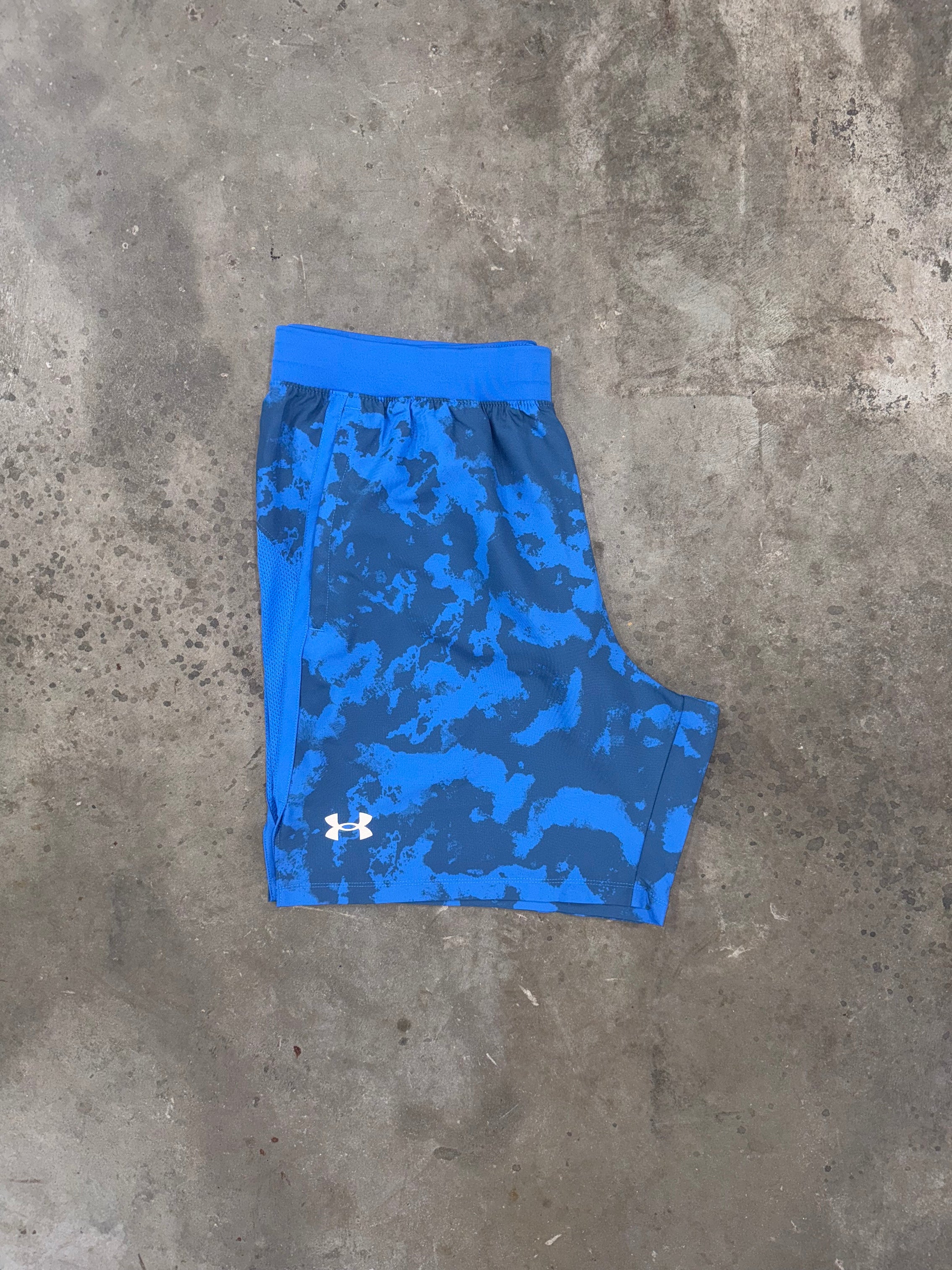 Under Armour Launch Printed Short - Blue Atlantis