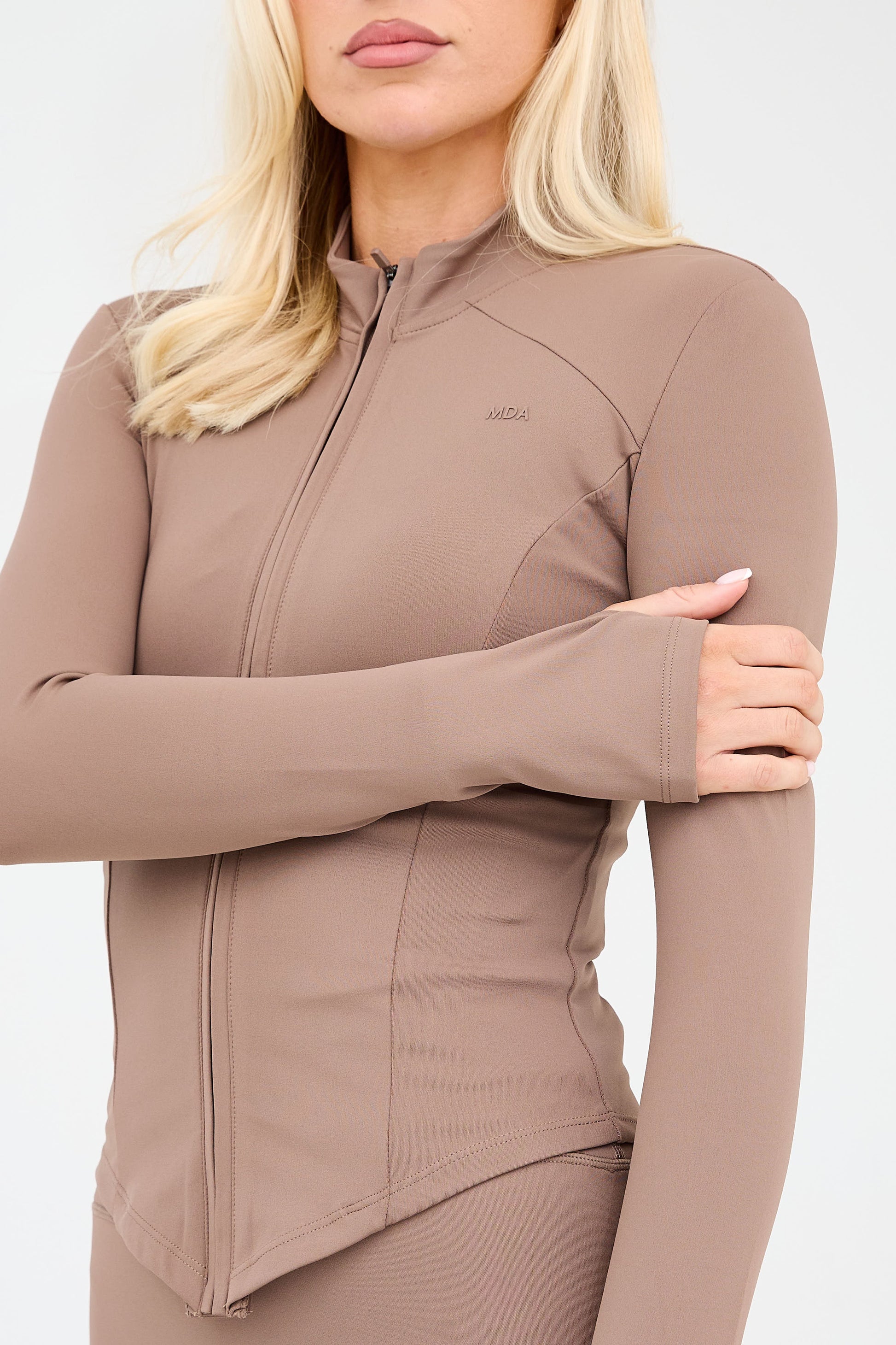 MDA Core Fawn Sculpt Zip Up Set - Zip Up Jacket / Wrap Leggings from DripModa