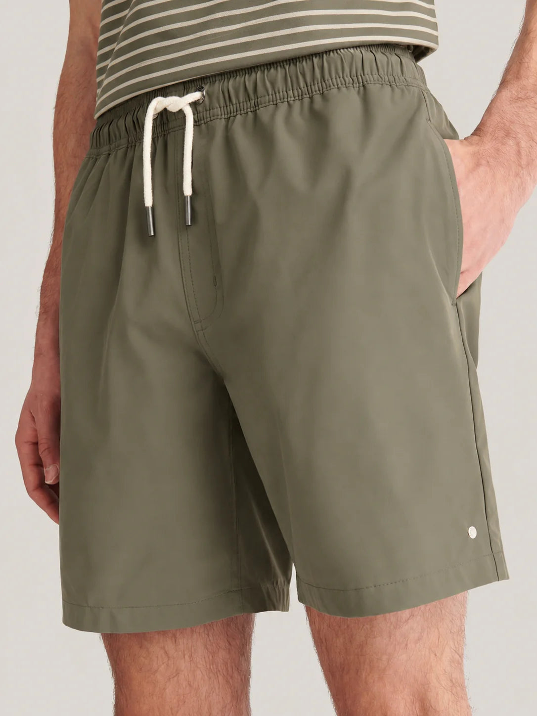 Peckham Rye Drawstring Swim Short - Tea Leaf from DripModa