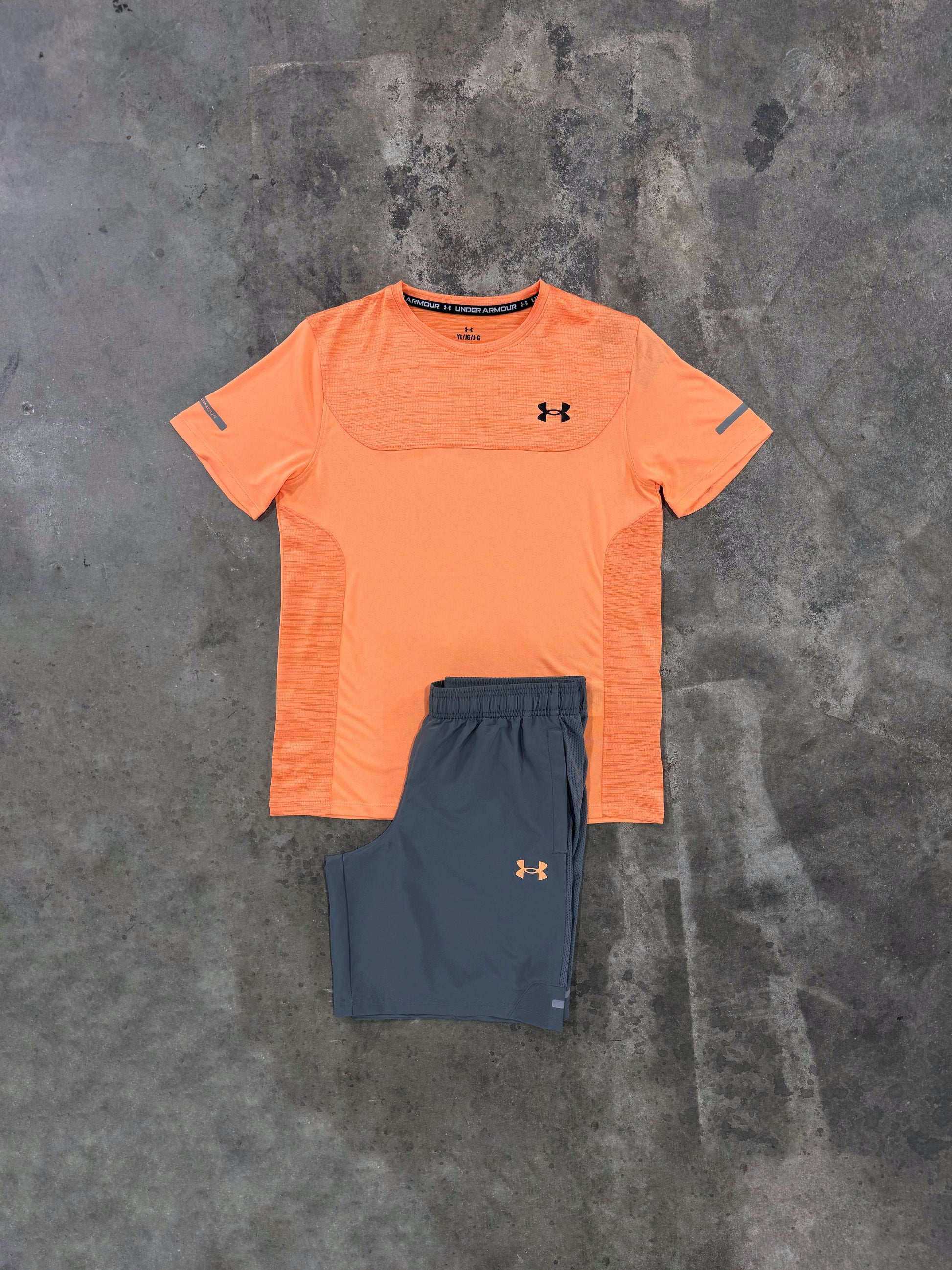 Under Armour Junior Utility Orange Set - T Shirt / Short from DripModa