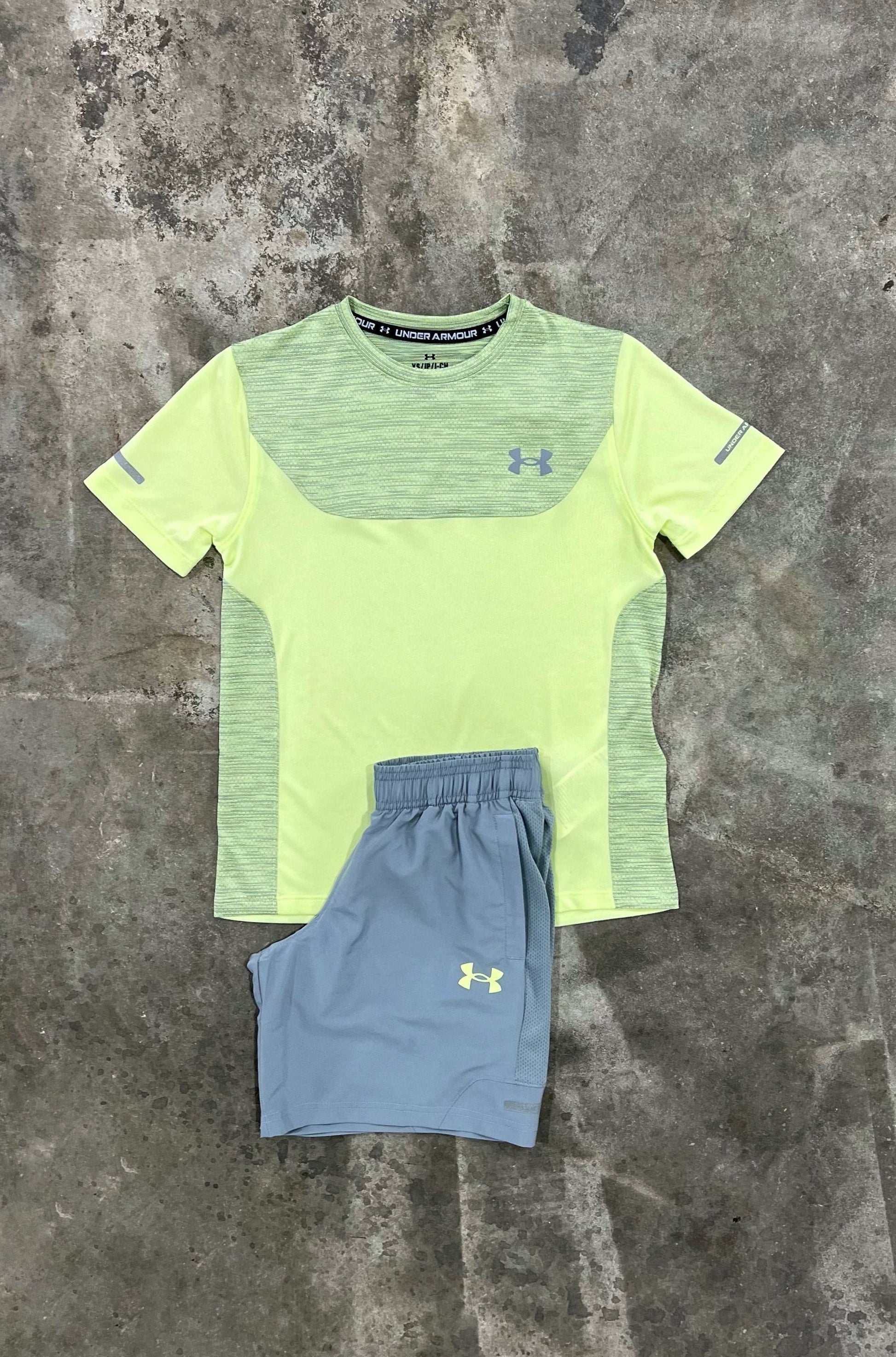 Under Armour Junior Utility Lime Set - T Shirt / Short from DripModa