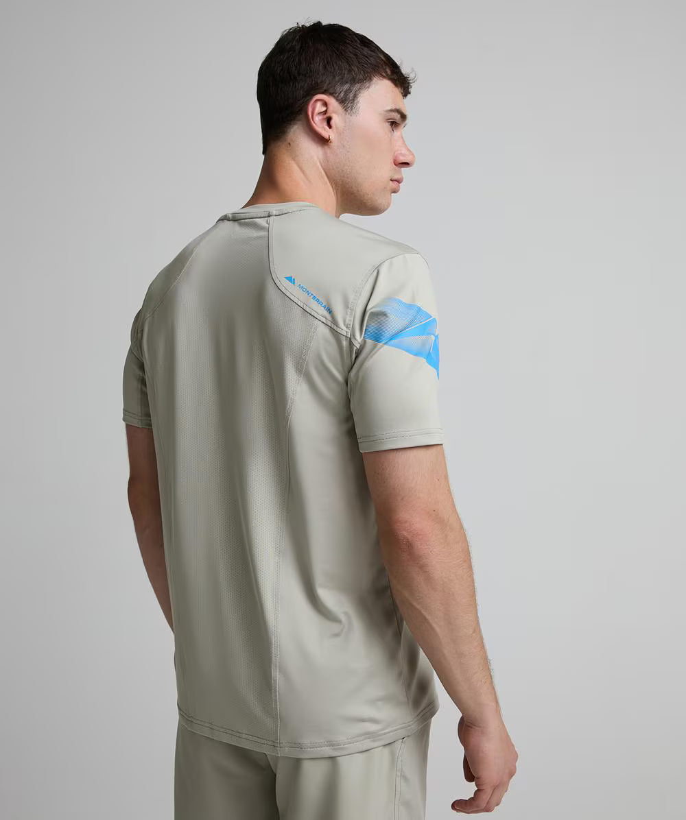 Monterrain Distance T Shirt - Ancient Pewter / Feather Blue from DripModa