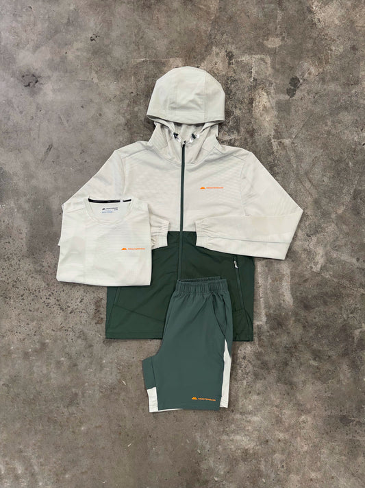 Monterrain Divide Green 3 Piece Set - Jacket / T Shirt / Short