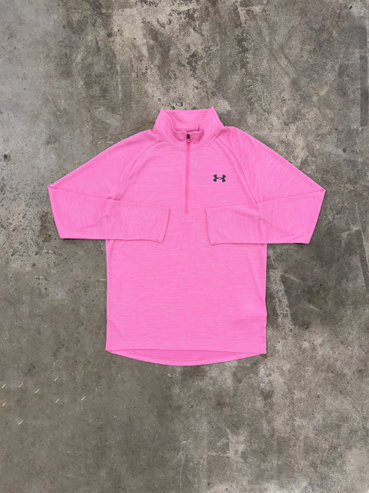 Under Armour textured Quarter Zip - Pink