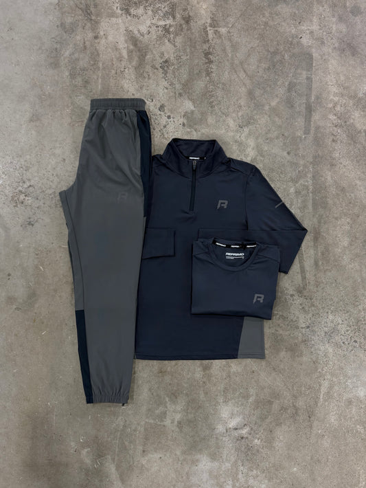 Reprimo Vortex Vulcan Slate 3 Piece Set - Quarter Zip / T Shirt / Pant from DripModa