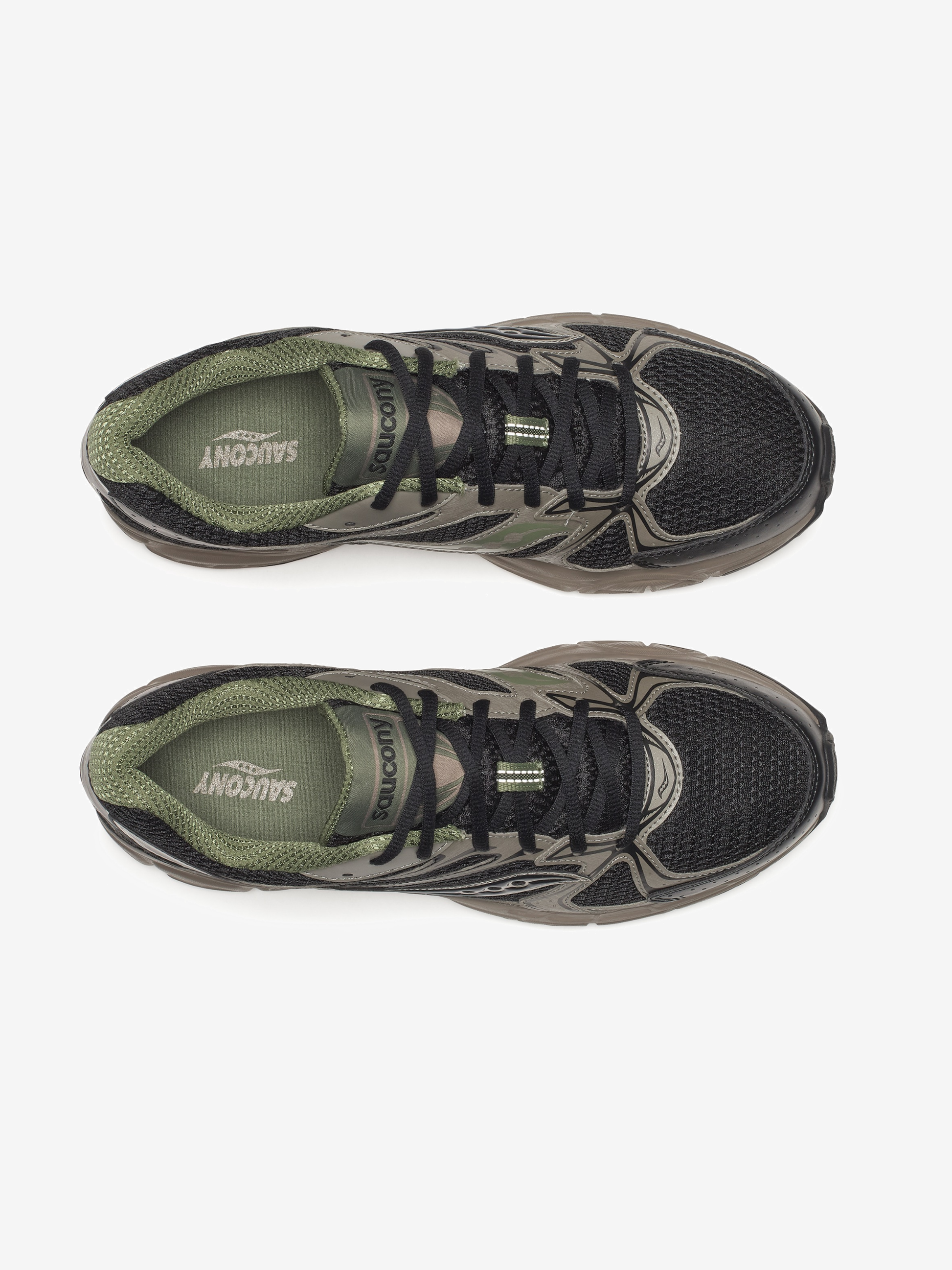 Saucony Ride Millennium Trainer - Black / Olive from DripModa