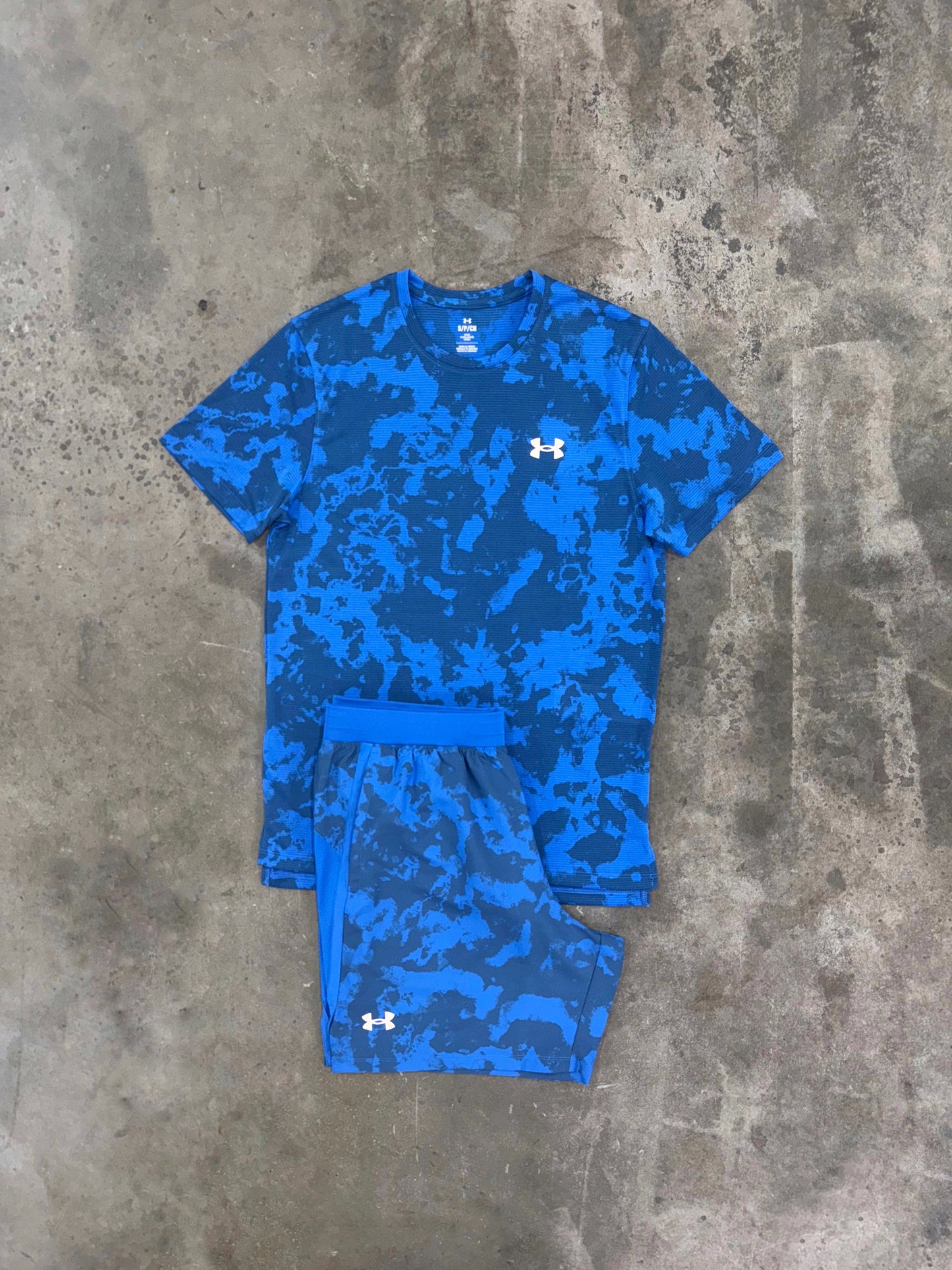 Under Armour Launch Blue Atlantis Set - T Shirt / Short