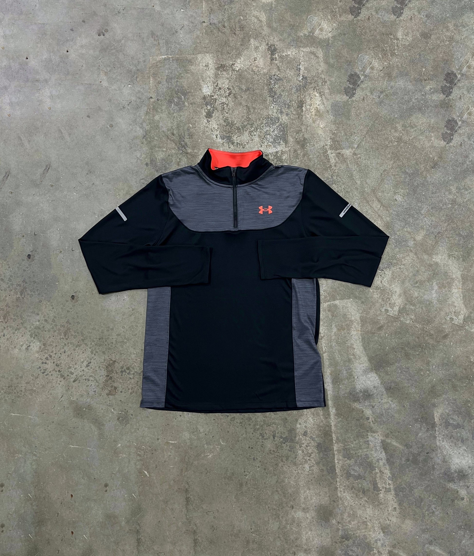 Under Armour Junior Tech Utility Quarter Zip - Black / Red from DripModa
