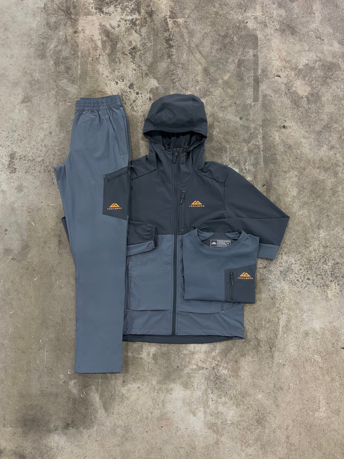 Trailberg Oberland Ash Grey 3 Piece Set - Jacket / T Shirt / Pant from DripModa