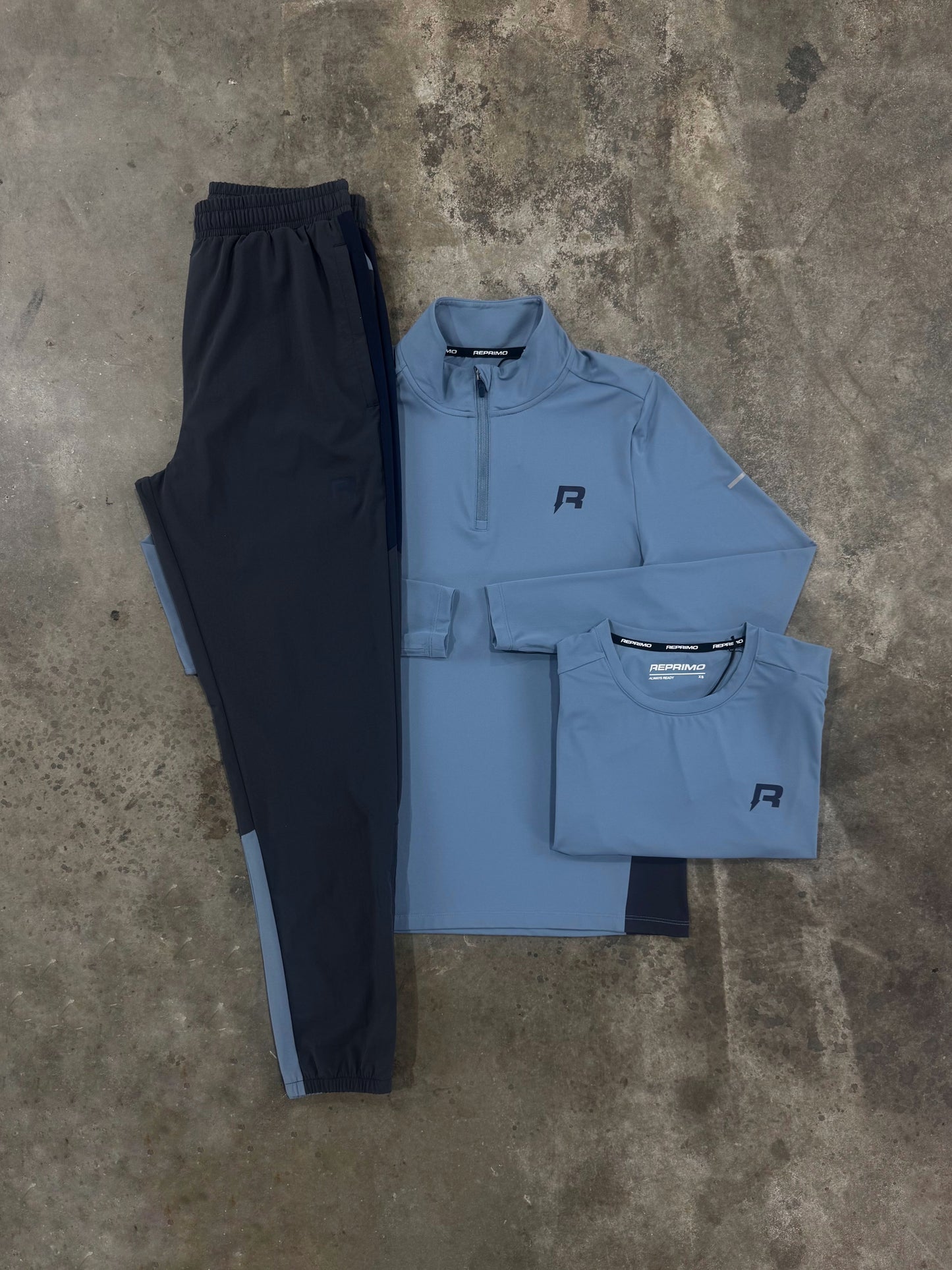Reprimo Vortex Dusky / Ink 3 Piece Set - Quarter Zip / T Shirt / Pant