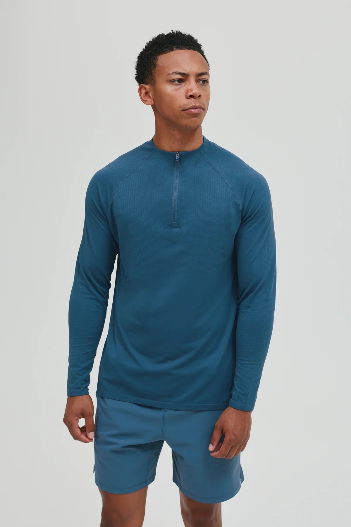 Condition Core Seamless Quarter Zip - Steel Blue