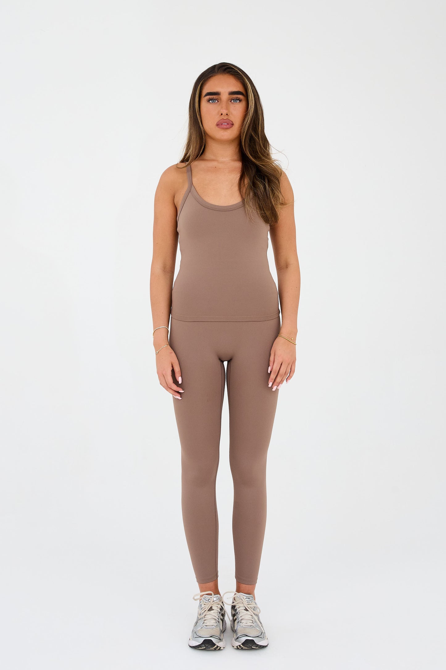 MDA Core Fawn 3 Piece Sculpt Set - Zip Up Jacket / Sculpt Vest Top / Wrap Leggings
