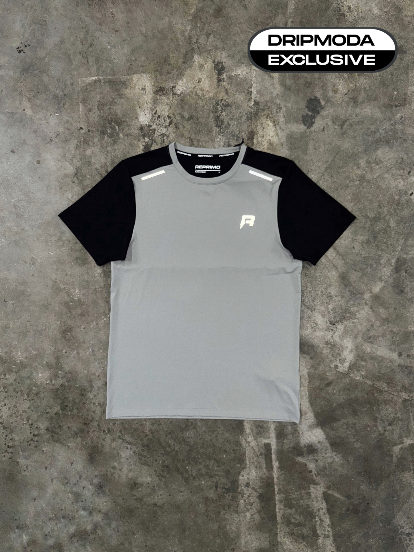 Reprimo Flight T Shirt - Grey / Black from Dripmoda