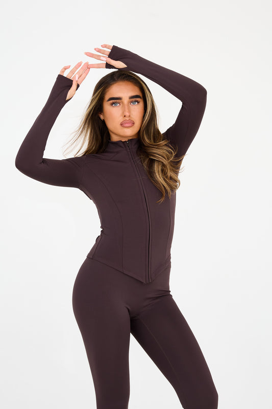 MDA Core Sculpt Zip Up Jacket - Cocoa from DripModa