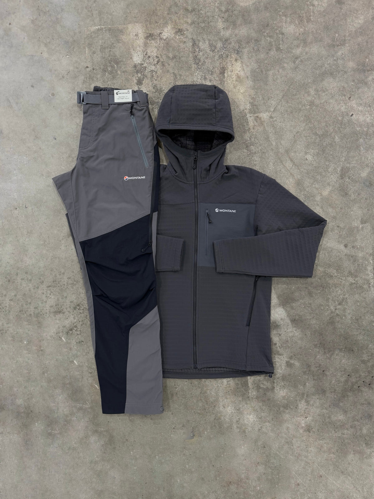 Montane Dura Midnight Grey Set - Hooded Jacket / Pant
