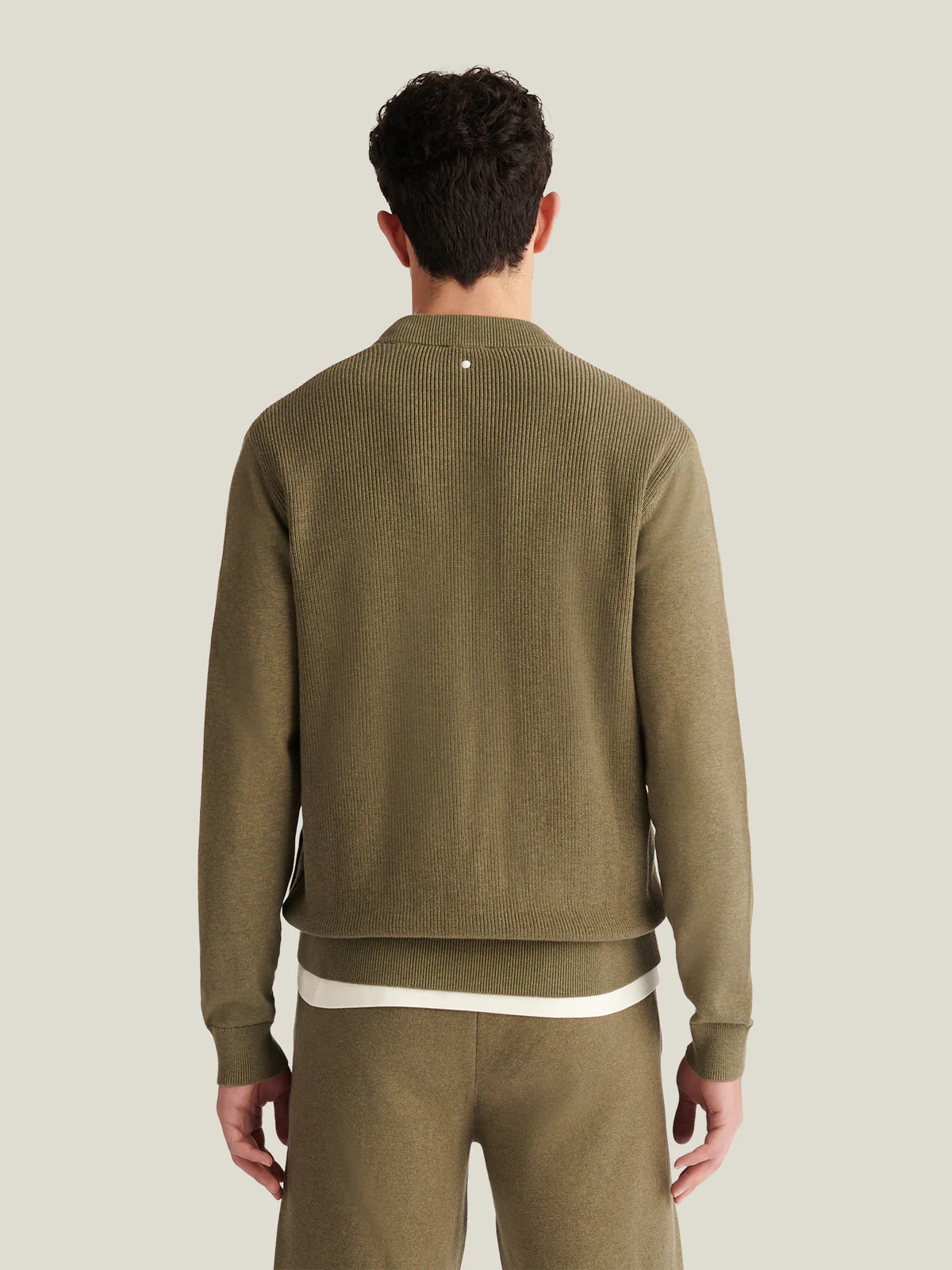 Peckham Rye Knitted Zip Up - Tea Leaf