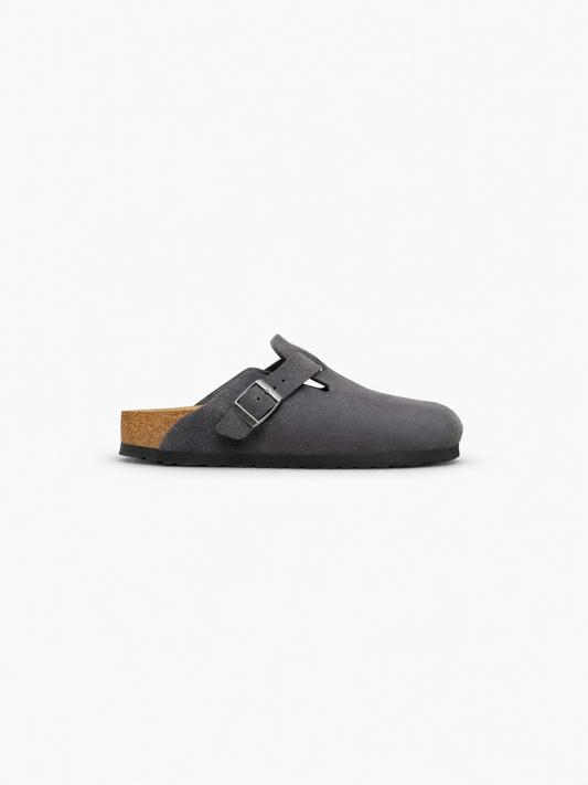 Birkenstock Boston Suede Leather - Charcoal