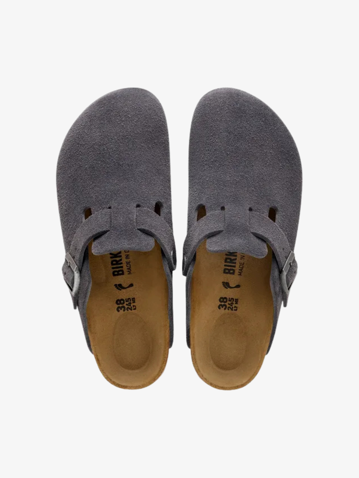 Birkenstock Boston Suede Leather - Charcoal
