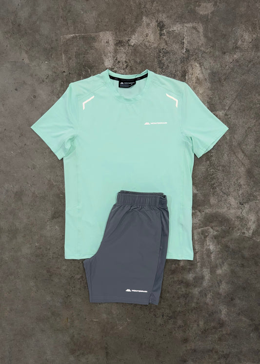 Monterrain Lyder Steam Green Set - T Shirt / Short