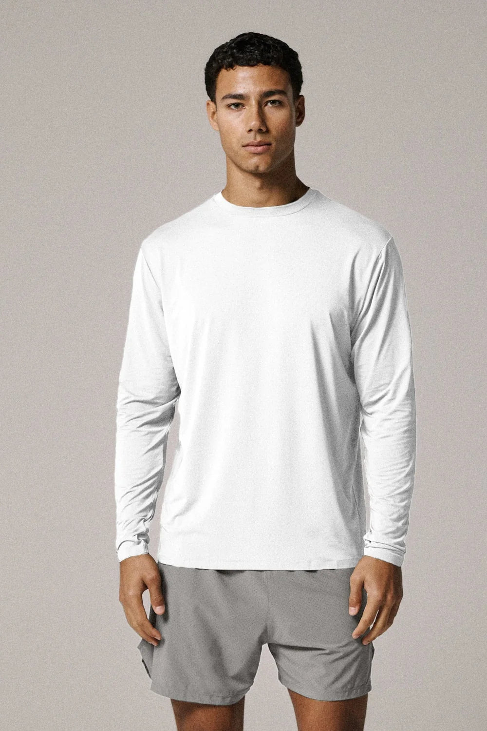 Condition Aero White Long Sleeve Set - T Shirt / Short from DripModa